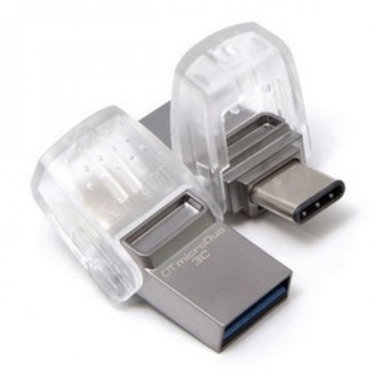 Imagine Stick USB 3.0 32GB DATA TRAVELER microDuo 3C OTG USB-A + USB-C, Kingston DTDUO3C/32GB-2