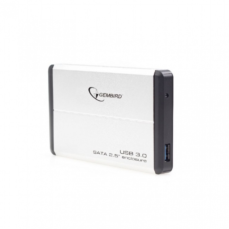 Imagine Rack extern 2.5" pentru HDD SATA cu USB 3.0 Argintiu, Gembird EE2-U3S-2-S