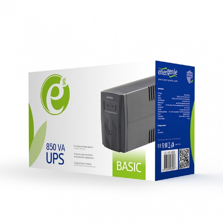 Imagine UPS 850VA Basic 850, Schuko output, GEMBIRD EG-UPS-B850