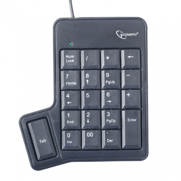 Imagine Tastatura numerica pe USB + tasta TAB, Gembird KPD-UT-01