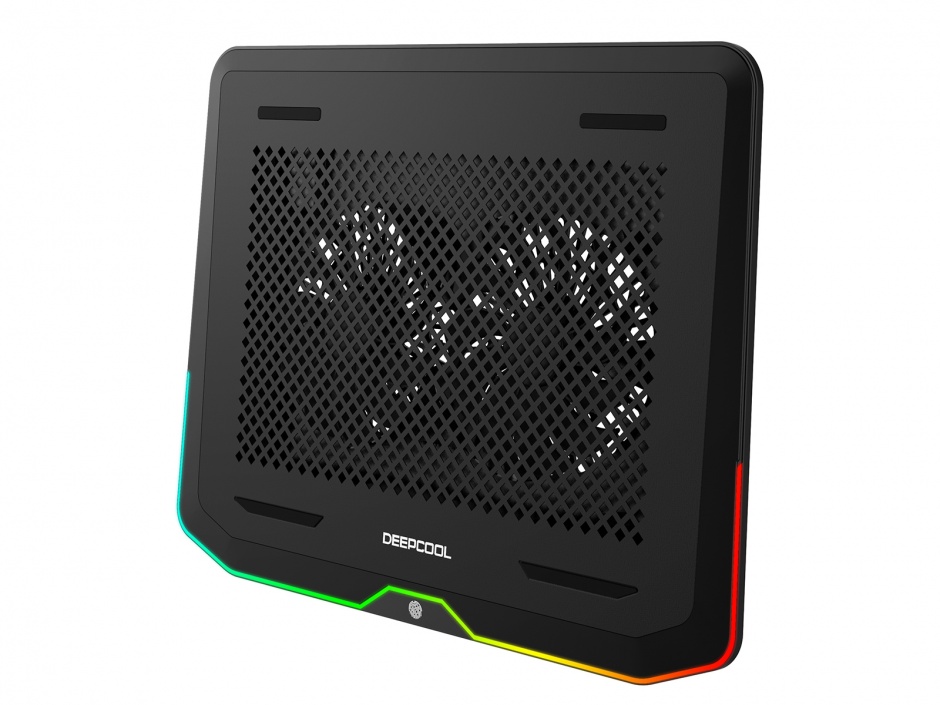 Imagine Stand notebook 17" cu iluminare RGB 2 x fan 14cm + 2 x USB 3.0, Deepcool N80 RGB-2