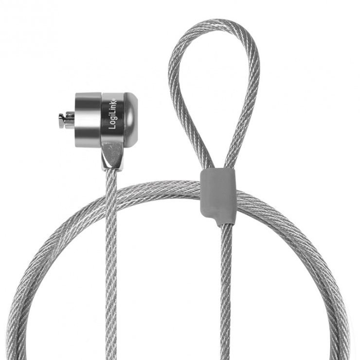 Imagine Cablu antifurt laptop cu cheie, metal, Logilink NBS003-1