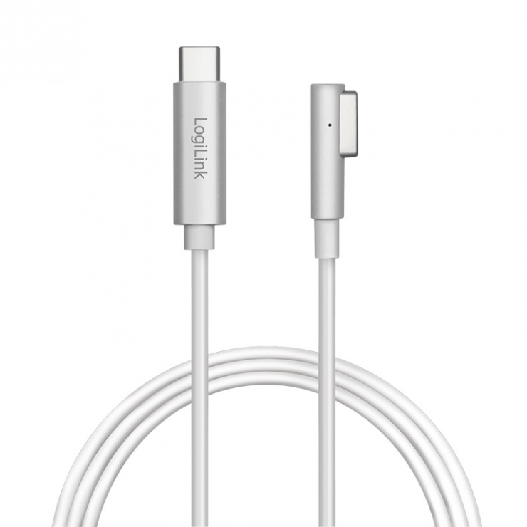 Imagine Cablu de incarcare USB-C la Apple MagSafe T-T 1.8m Argintiu, Logilink PA0225