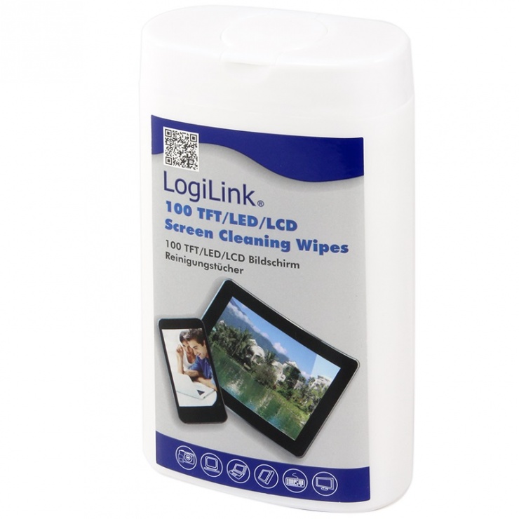 Imagine Servetele curatare ecrane LogiLink 100buc, RP0010