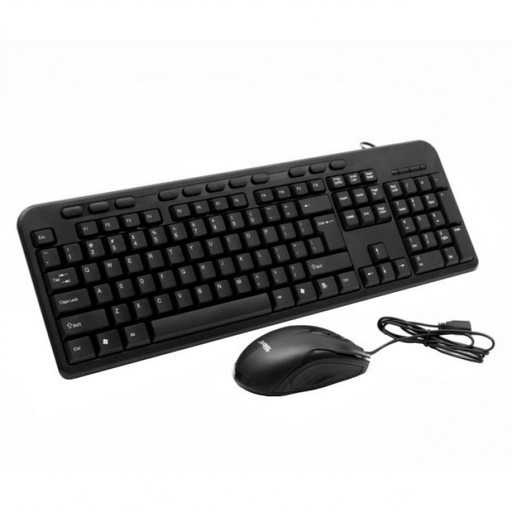 Imagine Kit tastatura multimedia + mouse optic USB negru, Spacer SPDS-1691