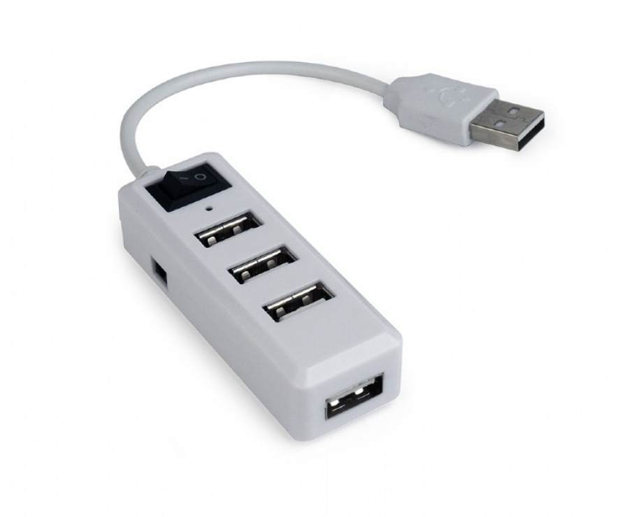 Imagine Hub cu 4 porturi USB 2.0 si switch, Gembird UHB-U2P4-21-1