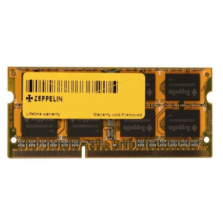 Imagine Memorie ZEPPELIN SODIMM 4GB DDR3 1600MHz, ZE-SD3-4G1600