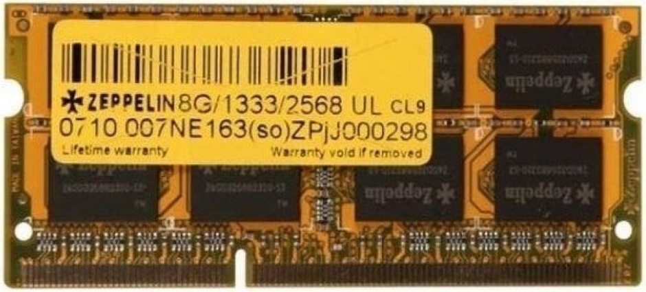 Imagine Memorie Zeppelin SODIMM 8GB DDR3 1333MHz Bulk 