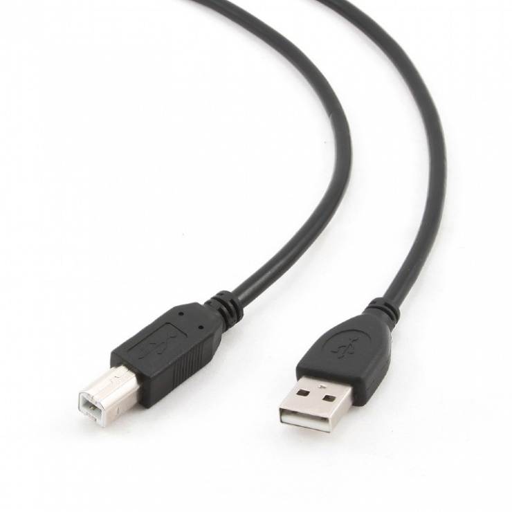 Imagine Cablu de imprimanta USB 2.0 A-B 4.5m Negru, Spacer SPC-USB-AMBM-15