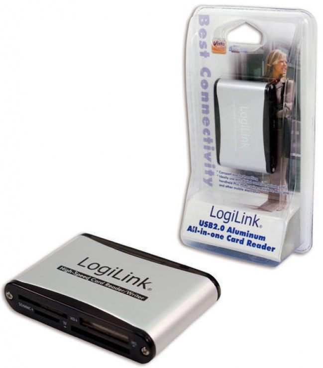 Imagine Cititor de carduri USB 2.0 56-in-one, Logilink CR0001B-1