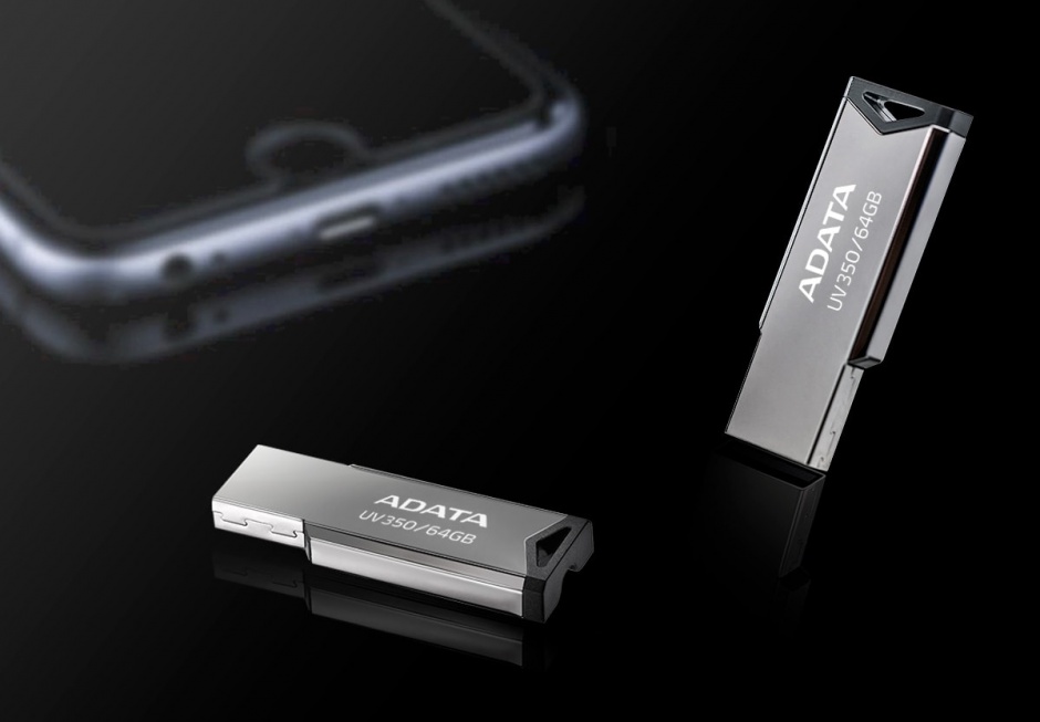 Imagine Stick USB 3.1 Gen 1 64GB Gri, A-DATA AUV350-64G-RBK-1