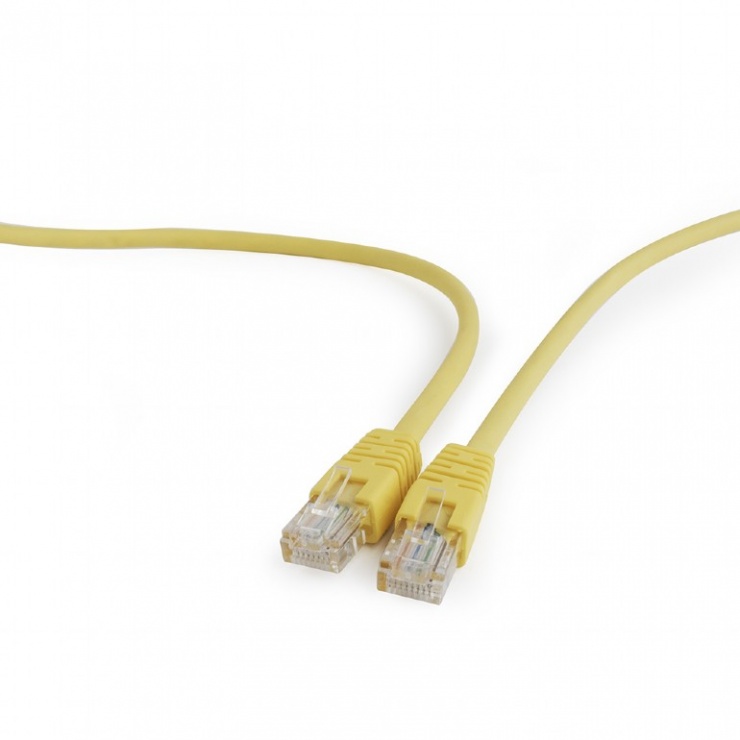 Imagine Cablu retea UTP cat 5E 1.5m galben, Gembird PP12-1.5M/Y