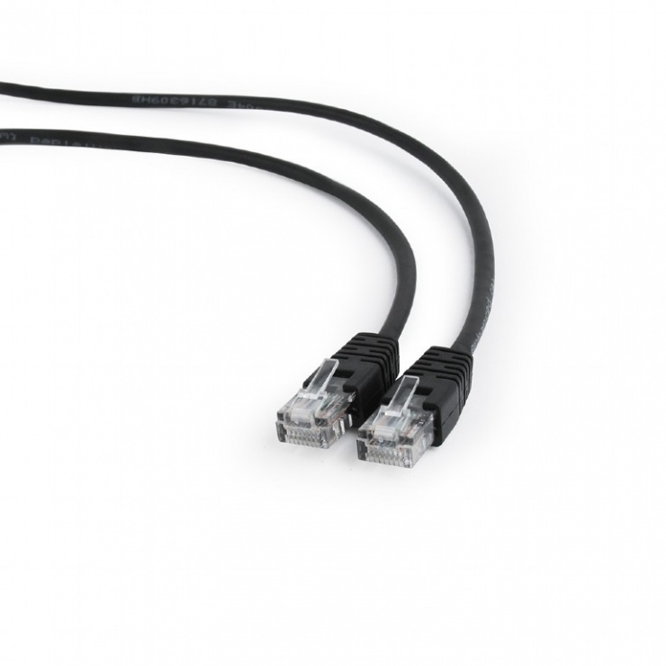 Imagine Cablu retea UTP Cat.5e 2m negru, Gembird PP12-2M/BK