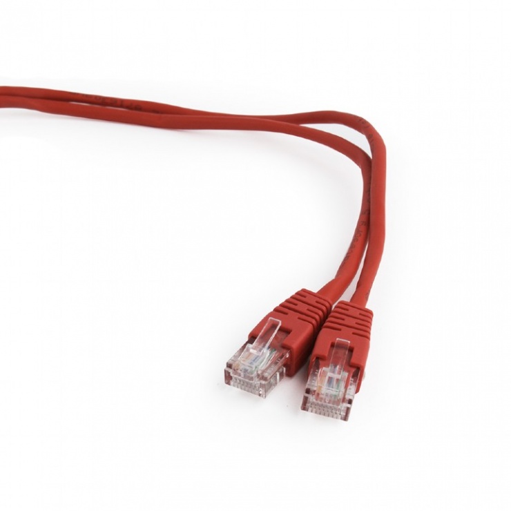 Imagine Cablu retea UTP cat 5E 1.5m rosu, Gembird PP12-1.5M/R