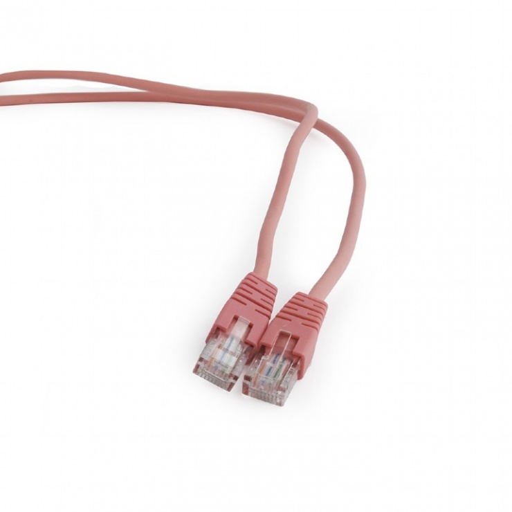 Imagine Cablu retea UTP cat 5E 5m roz, Gembird PP12-5M/RO