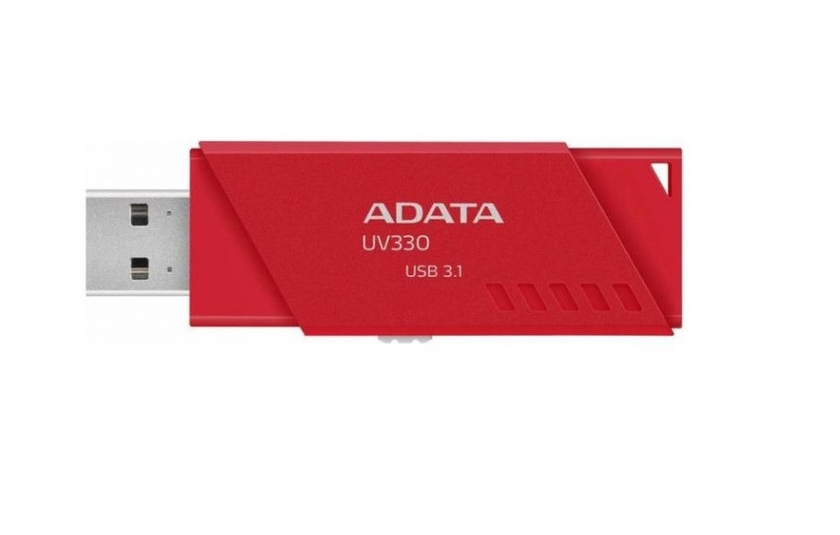 Imagine Stick USB 3.0 retractabil UV330 16GB Rosu, ADATA AUV330-16G-RRD