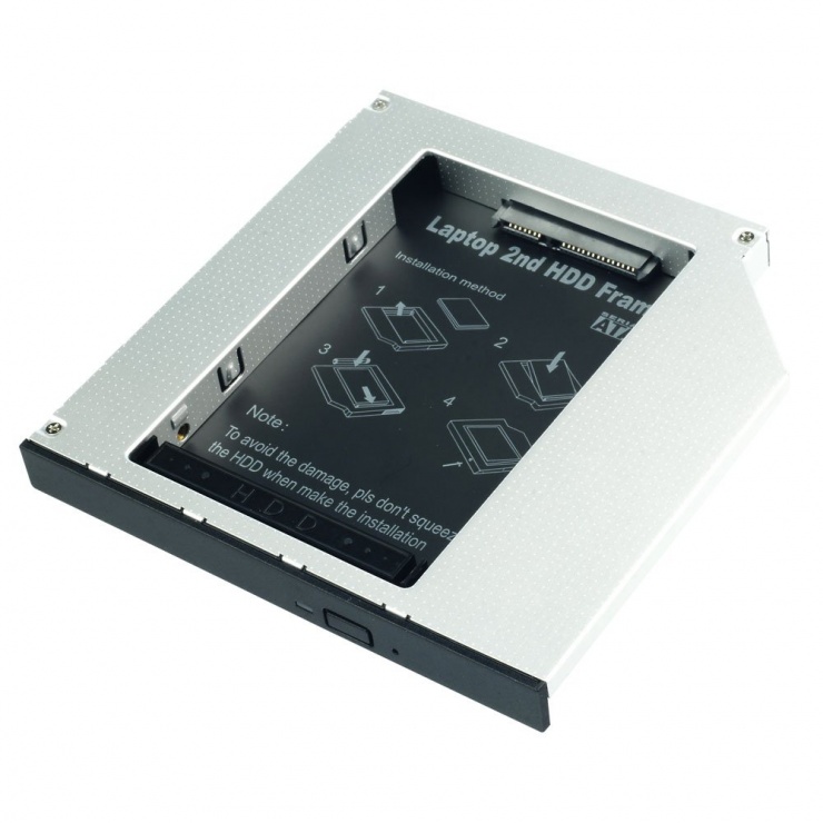Imagine Installation Frame (Caddy) Slim SATA 5.25 pentru 2.5" SATA HDD 12.7mm, Lindy L20963