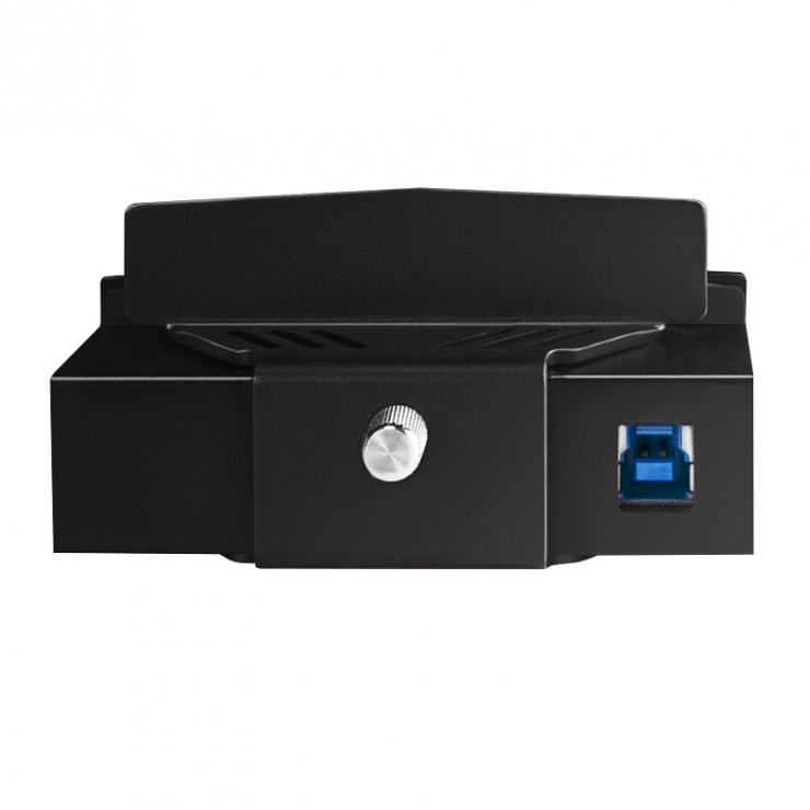 Imagine HUB USB 3.0 cu 4 porturi carcasa metalica Negru, Logilink UA0348