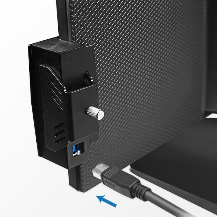 Imagine HUB USB 3.0 cu 4 porturi carcasa metalica Negru, Logilink UA0348