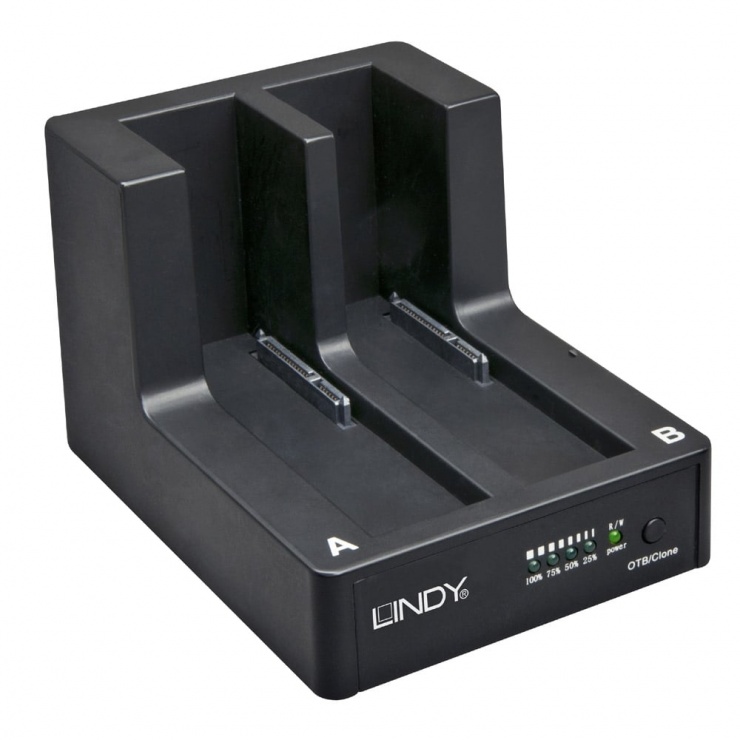 Imagine Docking station USB 3.0 pentru HDD SATA 2.5"/3.5" cu functie de Clona, LINDY L43113