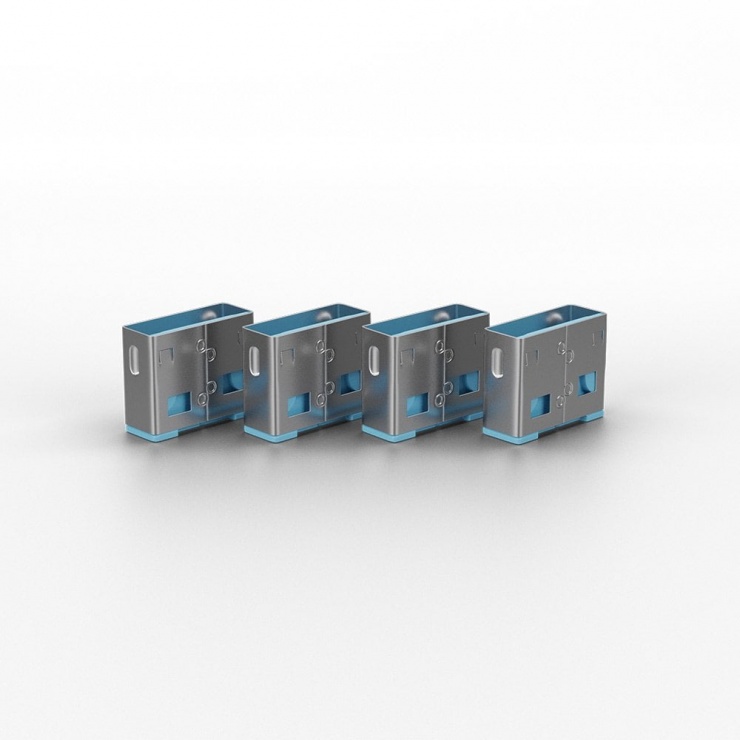 Imagine USB Port Blocker 10 bucati bleu, Lindy L40462
