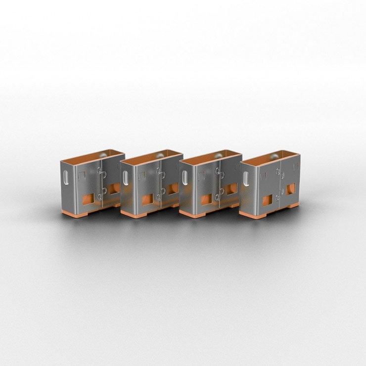 Imagine USB Port Blocker 10 bucati portocaliu, Lindy L40463