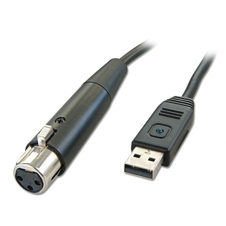 Imagine Convertor audio de la USB la XLR M 5m, Lindy L6105