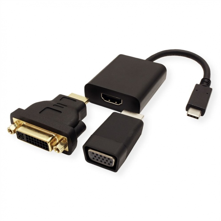Imagine Adaptor USB 3.1-C la VGA + HDMI + DVI, Value 12.99.3229