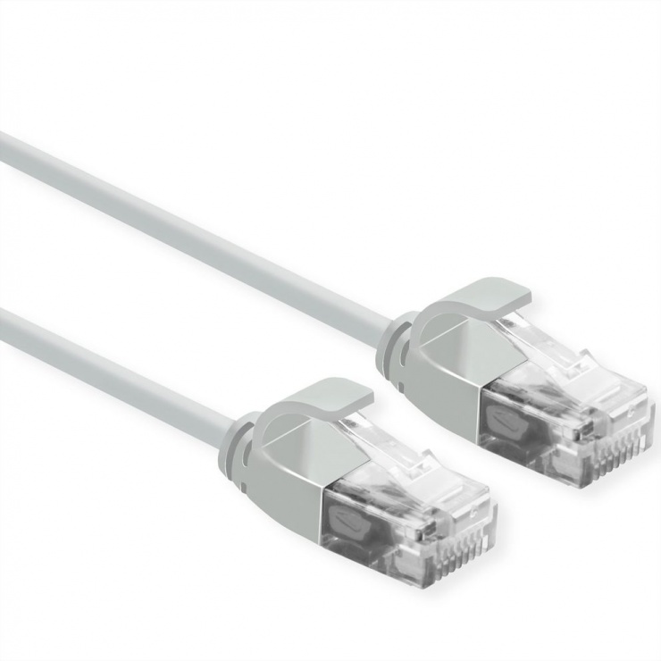 Imagine Cablu de retea Slim cat 6A UTP LSOH 0.5m Gri, Roline 21.15.3902