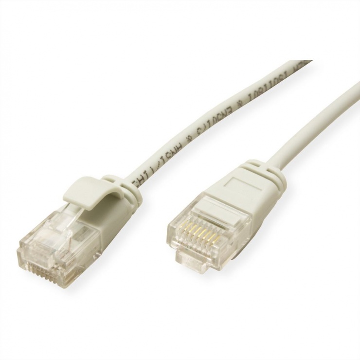 Imagine Cablu de retea Slim cat 6A UTP LSOH 0.5m Gri, Roline 21.15.3902