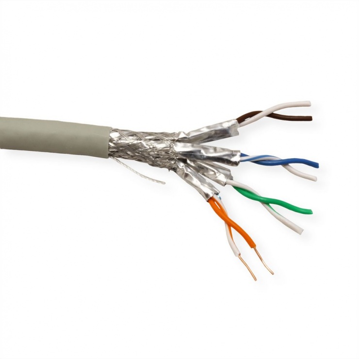 Imagine Rola cablu de retea S/FTP Cat.6A (Class EA) fir solid, 300m, Roline 21.15.0884