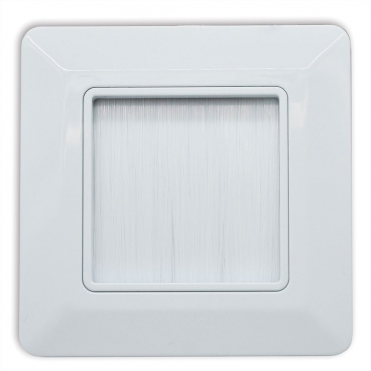 Imagine Priza pentru organizarea cablurilor cu perii 86x86mm, Value 25.99.8206