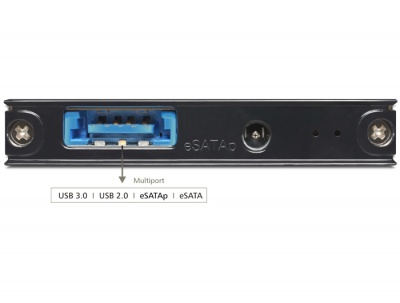 Imagine Rack extern mSATA la Multiport USB 3.0 + eSATAp, Delock 42508