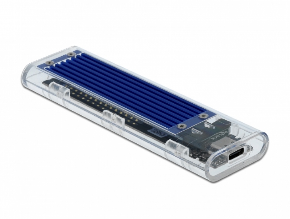 Imagine Rack extern USB-C pentru M.2 NVME PCIe SSD, Delock 42620
