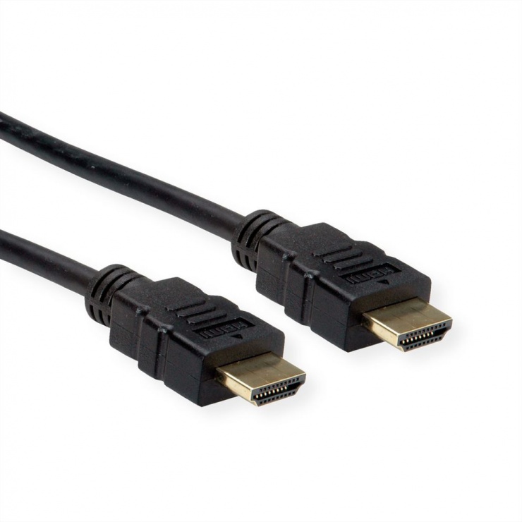 Imagine Cablu HDMI High Speed cu Ethernet 4K@30Hz TPE T-T 10m Negru, Roline 11.04.5936