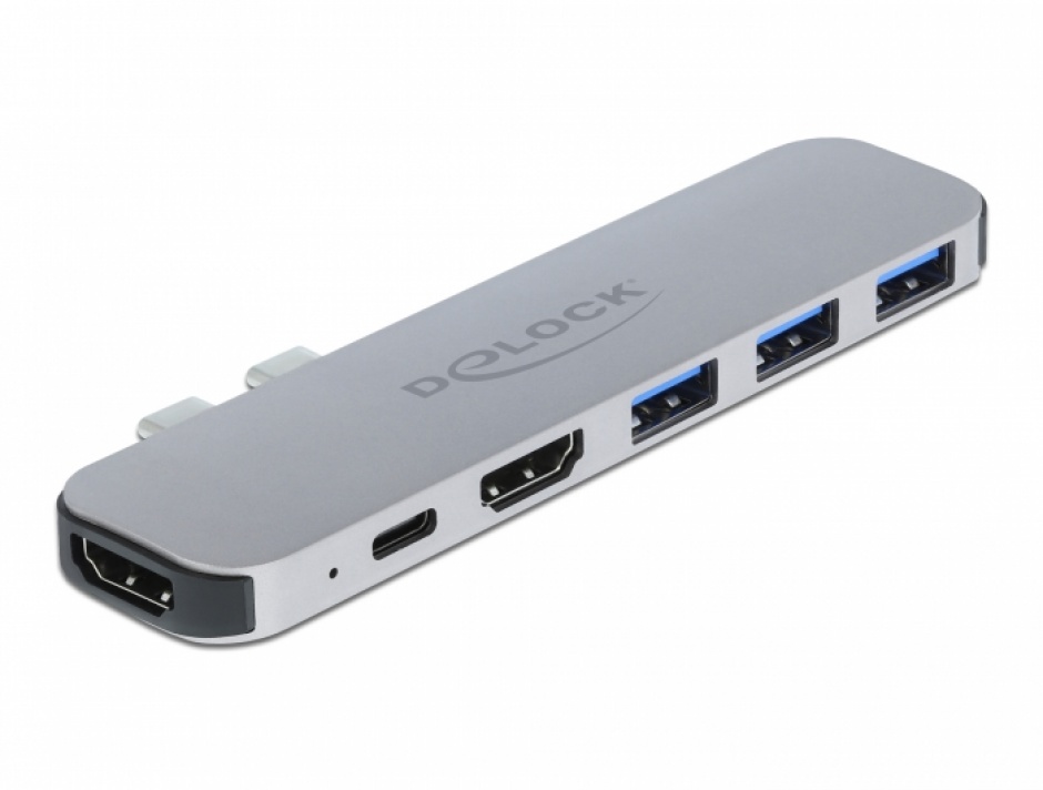 Imagine Docking Station pentru MacBook Dual HDMI 4K / PD / Hub, Delock 87753