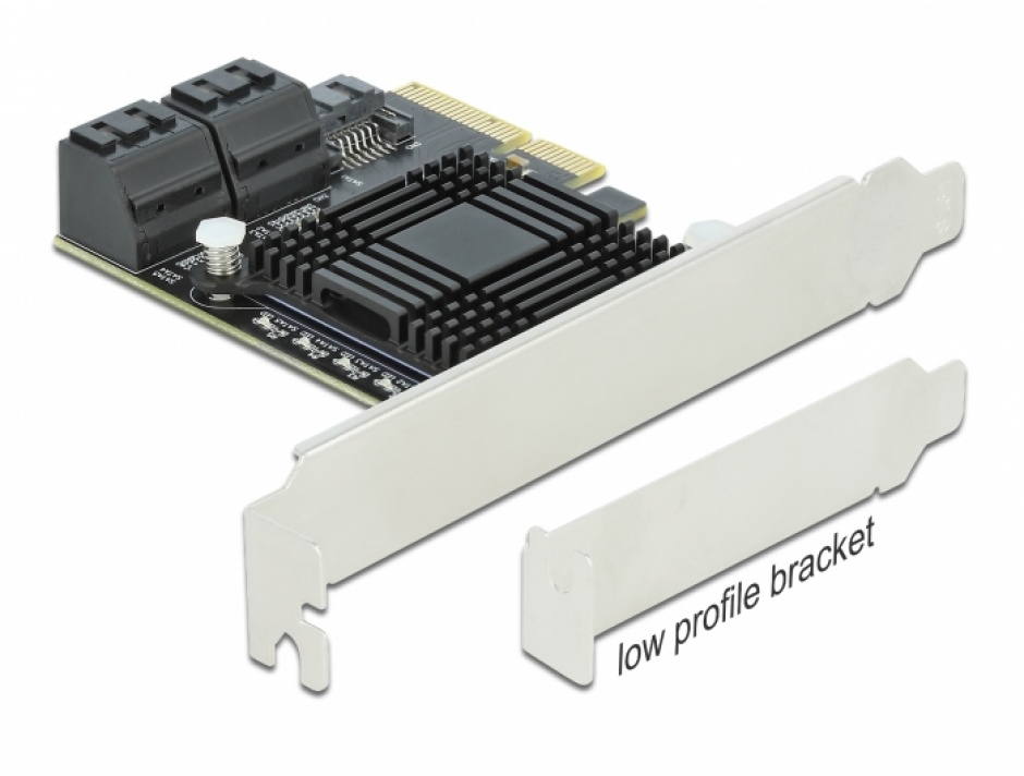 Imagine PCI Express cu 5 porturi SATA III, Delock 90498