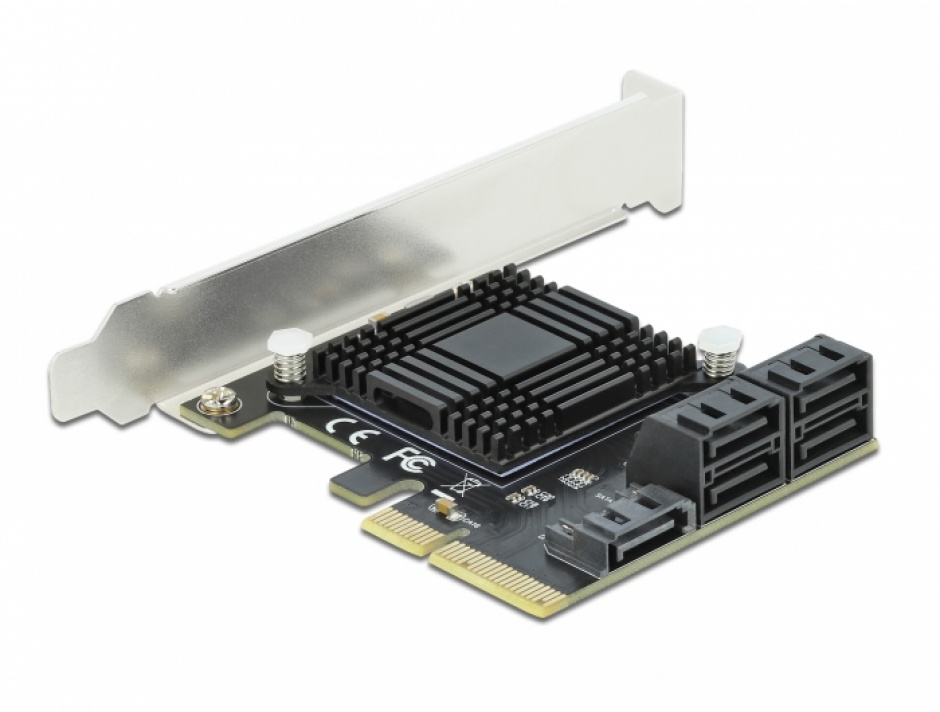 Imagine PCI Express cu 5 porturi SATA III, Delock 90498