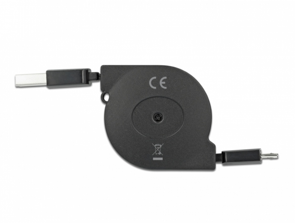 Imagine Cablu retractabil EASY-USB 2.0-A la micro USB-B, Delock 85761