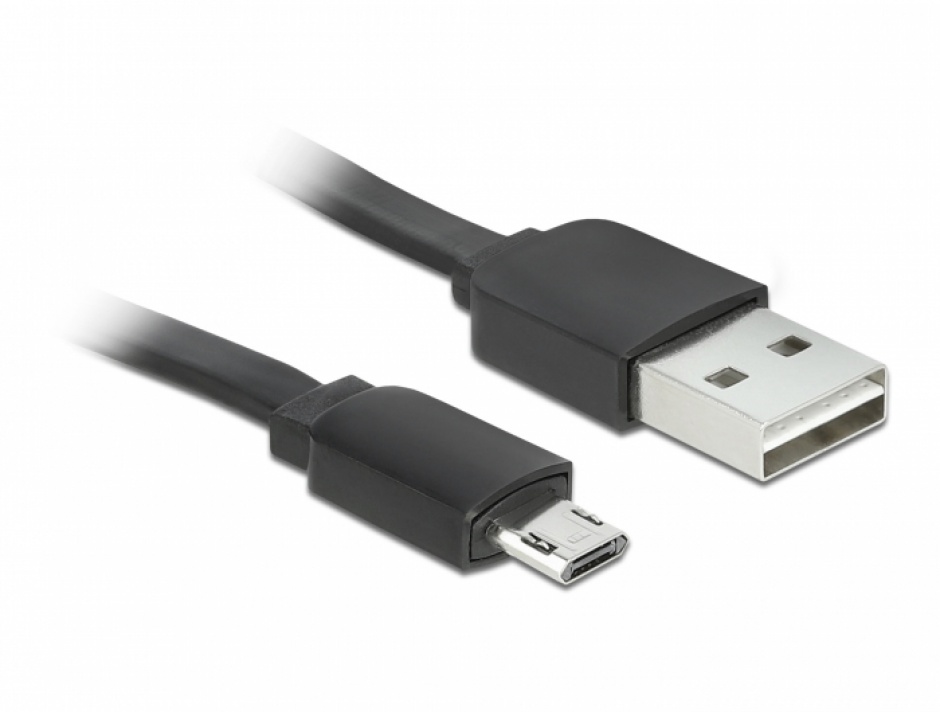 Imagine Cablu retractabil EASY-USB 2.0-A la micro USB-B, Delock 85761