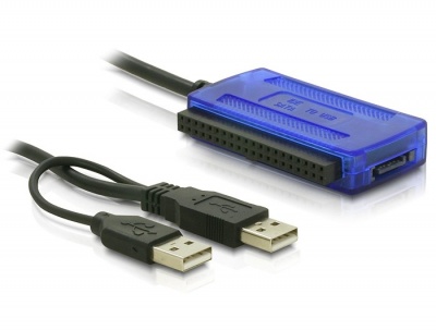 Imagine Adaptor portabil USB 2.0 - SATA/IDE, Delock 61391