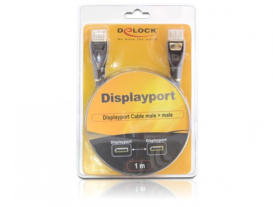 Imagine Cablu DisplayPort v1.2 4K Ultra HD 60Hz Premium T-T 1m, Delock 82770