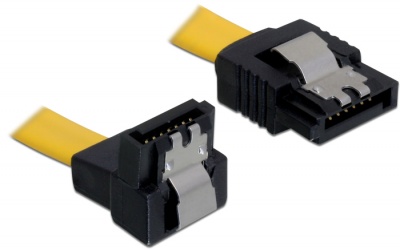 Imagine Cablu SATA III drept-unghi cu fixare 1M, Delock 82817