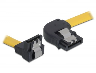 Imagine Cablu SATA III unghi dreapta - jos cu fixare 50cm, Delock 82849
