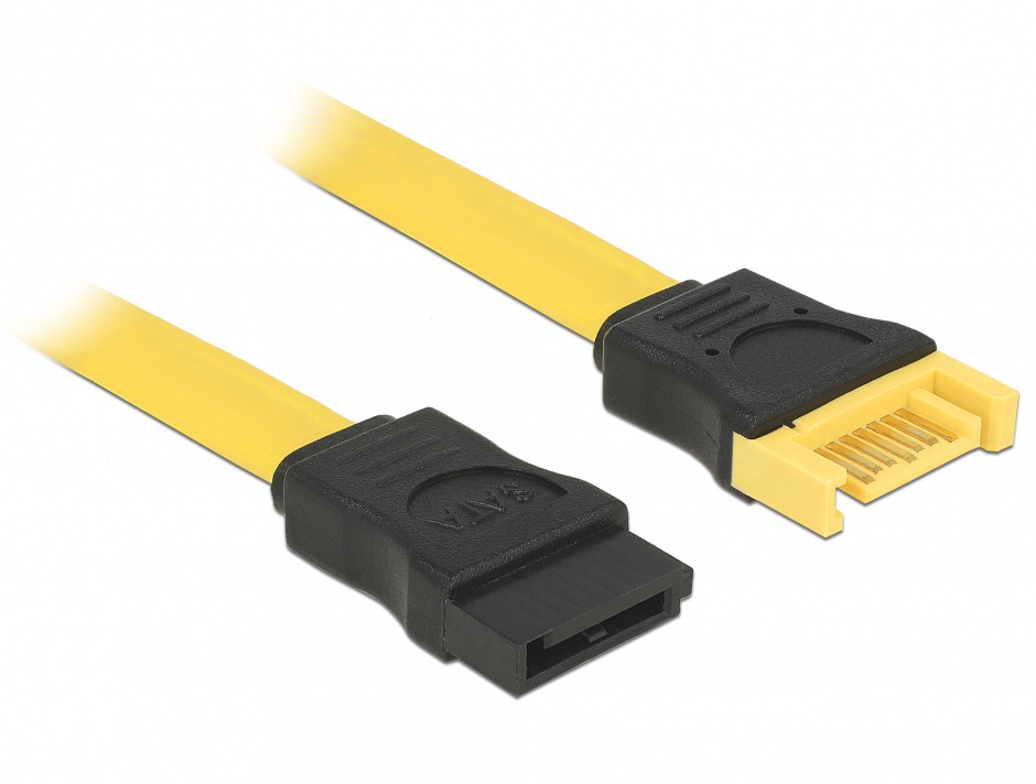 Imagine Cablu prelungitor SATA III 6 Gb/s date T-M 30cm, Delock 82855