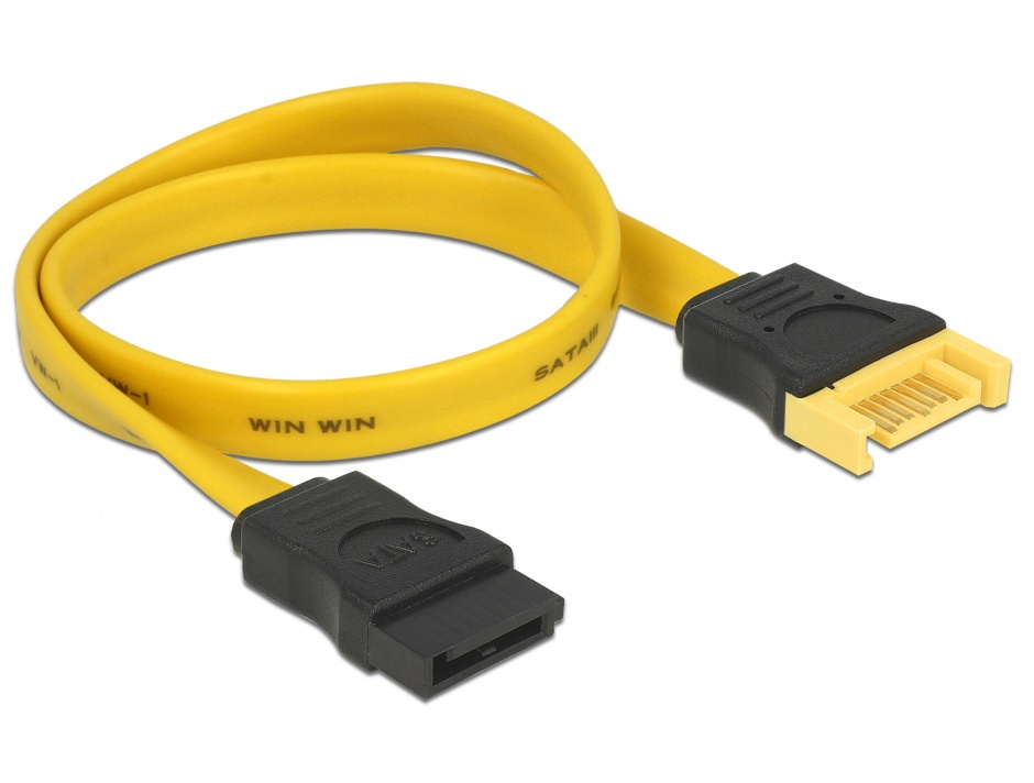 Imagine Cablu prelungitor SATA III 6 Gb/s date T-M 30cm, Delock 82855