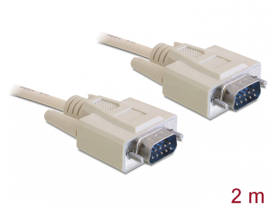 Imagine Cablu serial D-Sub 9 T-T 2m, Delock 82981