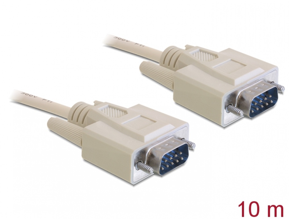 Imagine Cablu serial RS-232 DB9 T - T 10m, Delock 82983