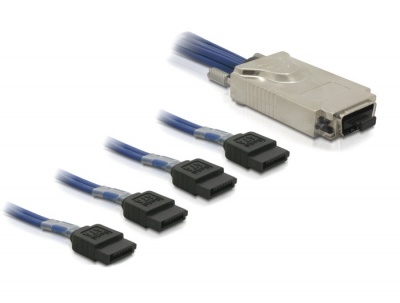 Imagine Cablu Infiniband (SFF 8470) la 4x SATA 1m, Delock 83071