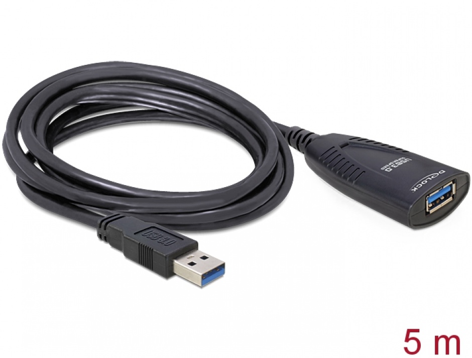Imagine Cablu prelungitor activ USB 3.0 T-M 5m, Delock 83089 